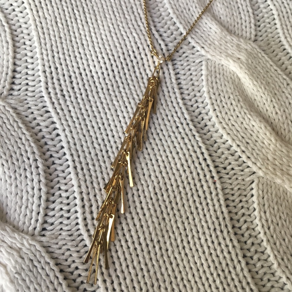BCBG Gold Drop Necklace - Picture 2 of 3